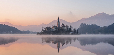 Репродукция Природа туманный рассвет 50x100 см Арт Фемелі 