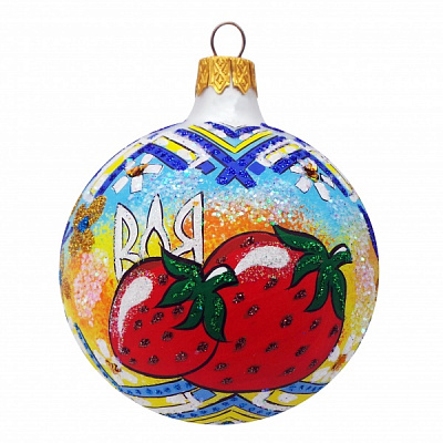 Елочная игрушка Паляниця 80 мм белый К-1677-80