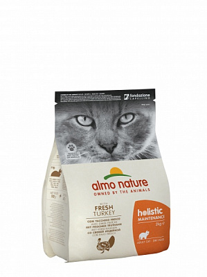 Корм сухой Almo Nature для взрослых котов с индейкой 2 кг