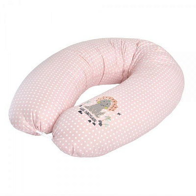 Подушка для годування Standart Dinosaur 35х200 см з карабіном Рожева IDEIA