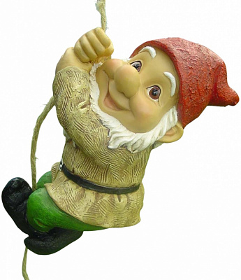 Фигурка декоративная Гном на канатику 14х10х24 см