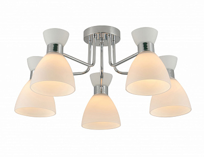 Люстра Sensio Gavr 5x40 Вт E27 бело-серебряный LS-07303/5WS-E2740W