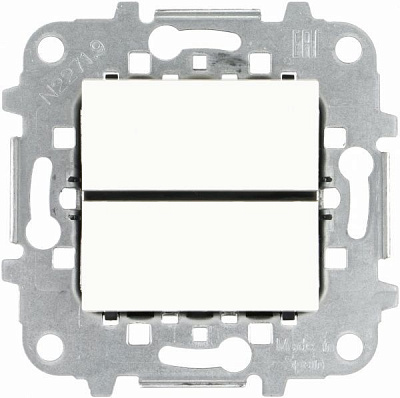Выключатель проходной одноклавишный ABB Zenit без подсветки 10 А 230В IP20 белый N2202 BL Z
