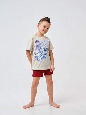 Пижама для мальчиков Smil 104515 р.110 светло-бежевый 