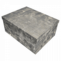 Коробка подарункова сіра текстурна 19х13 см 111081101
