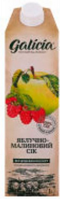 Сік Galicia яблучно-малиновий 1л