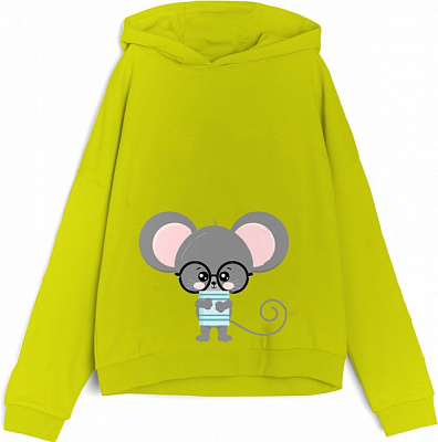 Худи для девочки KOSTA р.122 зеленый лайм 1989-8 