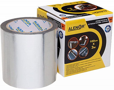 Лента герметизирующая Alenor BF бутиловая 100 мм x 3 м алюминиевая