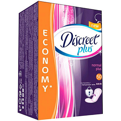 Прокладки ежедневные Discreet normal plus normal plus 50 шт.