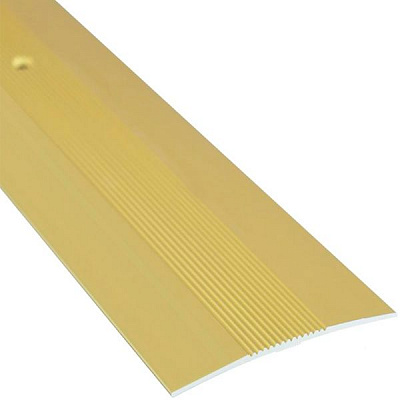 Поріжок алюмінієвий анодований Braz Line рифлений з отворами 60x900 мм золото