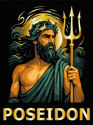 Картина за номерами Посейдон 30х40 см Brushme