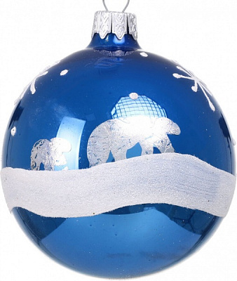 Шар новогодний мульти d 80 мм в ассортименте