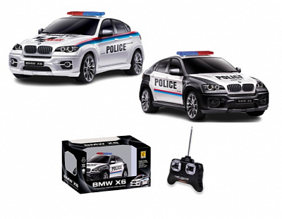 Машинка на радиоуправлении Shantou BMW X6 police 1:24 866-2404P