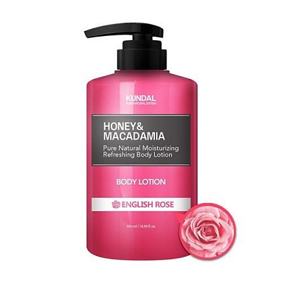 Лосьйон для тіла Kundal Honey & Macadamia Body Lotion English Rose Англійська троянда 500 мл
