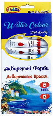 Набір акварельних фарб 7649C 12 мл 12 шт. 11010010 CLASS