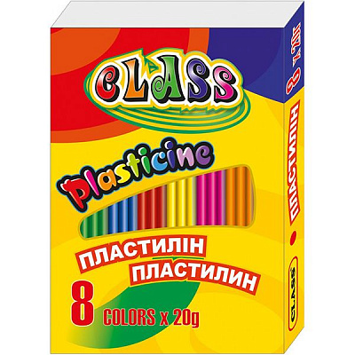 Пластилін 8 кольорів 160 г CLASS