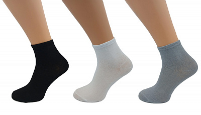 Набор носков мужских Sensio средние р.25-27 белый/черный/серый 3 шт.