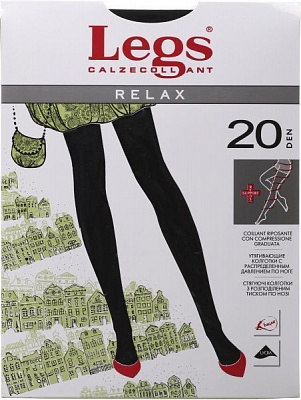 Колготки жіночі Legs 300 RELAX 20 den nero р. 4 чорний