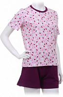 Костюм домашний женский Flis clothes Сердечко футболка + шорты р. S розовый с принтом 