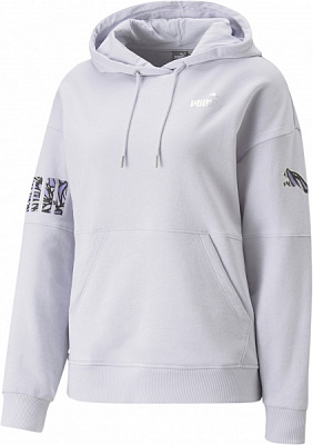 Джемпер Puma POWER NOVA SHINE COLORBLOCK HOODIE TR 67444668 р. M блакитний