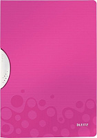 Папка с клипом WOW ColorClip A4 розовый металлик 41850023 Leitz
