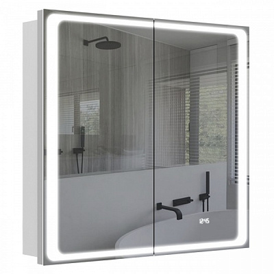 Дзеркальна шафа Aquarius Modena з LED-підсвіткою 80 білий