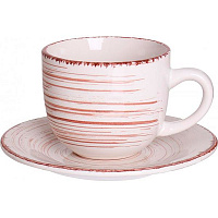 Чашка с блюдцем Antique White 220 мл Bella Vita