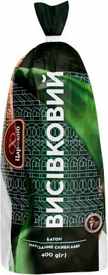 Батон Цар хліб Отрубной 0,4 кг нарезанный 4820159021963