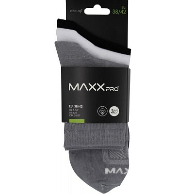 Носки MaxxPro 1666 3 пары черно-серо-белый р.38-42