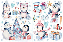 Декоративна наліпка Design stickers Пінгвіни 2 аркуші 42x59,4 см