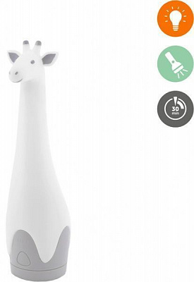 Ночник-фонарик Zazu Жираф Джина 2 в 1 серый