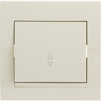 Выключатель проходной одноклавишный Lezard Deriy без подсветки 10 А 250В IP20 кремовый