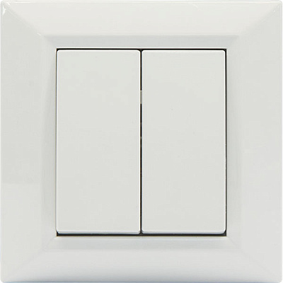 Выключатель двойной Underprice Vesta белый