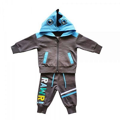 Комплект дитячого одягу Colibri сіро-блакитний р.74 B7069