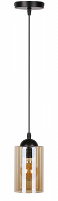 Люстра подвесная Candellux Bistro 1xE27 черный/янтарный 31-00569