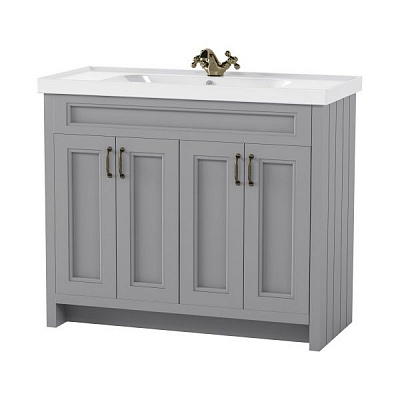 Тумба підлогова Waterford з умивальником Frame 100 см сірий мат