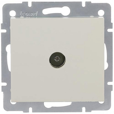 Розетка TV прохідна Lezard Rain крем 703-0388-129