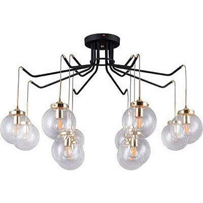 Люстра стельова Victoria Lighting Miracle/PL12 12x5 Вт E14 чорний/золото