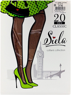 Колготки SIELA CLASSIC 20 den glase р. 3 светло-коричневый 