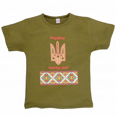 Футболка для хлопчиків Татошка р.152 хакі 0601301трз