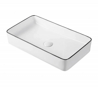 Умывальник-чаша Koller Pool Neon Black Line 610x345x110 мм NBL-610-W