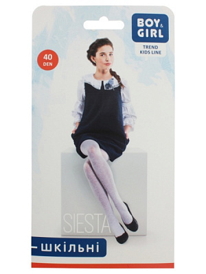 Колготки для дівчаток Boy&Girl Siesta 40 Den р.128-134 білий