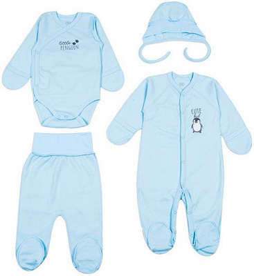 Комплект для новонароджених Фламінго ясельний блакитний р.56 698-212