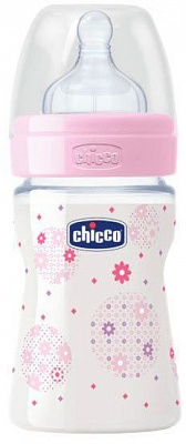 Пляшка дитяча Chicco пластикова Well-Being 150 мл з силіконовою соскою нормальний потік від 0+ 1 шт