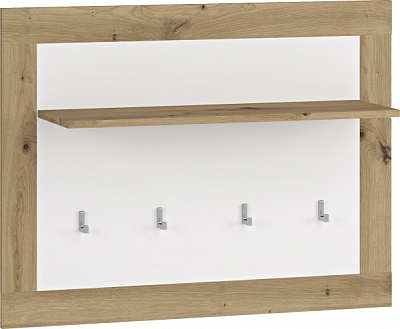 Вешалка настенная Грейд Марлин 930х710х260 мм белый альба / дуб артизан 
