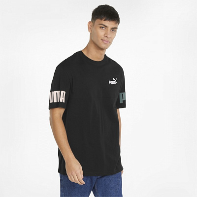 Футболка Puma Power Colorblock Tee 84738951 р.M черный