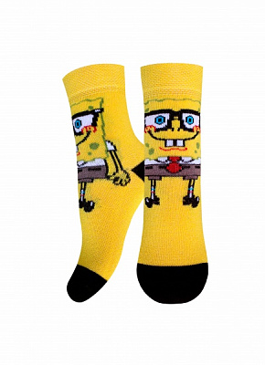 Шкарпетки унісекс Conte-Kids 3074 Spongebob (середньої довжини) 731 р.13-14 яскраво-жовтий