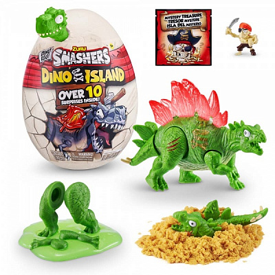 Ігровий набір Smashers Dino Island Mini Egg Stegosaurus by ZURU Prehistoric 7486D