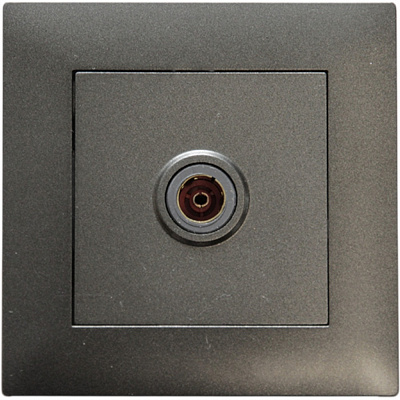 Розетка TV прохідна Makel Rizz IP20 димчастий 88050007