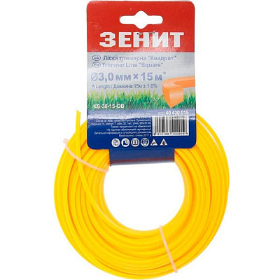 Леска для триммеров Зенит КВ-30-15-ОВ Квадрат 3,0x15